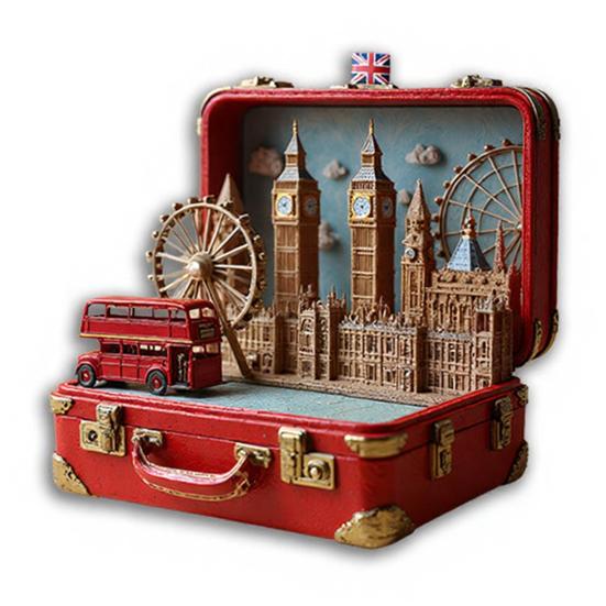2D Acryl Kühlschrankmagnet London Goldfisch Topfpflanzen Sonnenblumenstrauß Kühlschrankmagnet Haus Küche Schrank Spind Dekoration