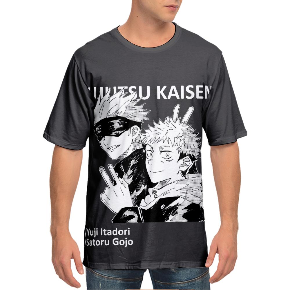 Jujutsu Kaisen T Shirt for Men Women Summer Clothing Fitness O Neck Anime Man T-shirt for Male Oversized New Men T-shirts Tops