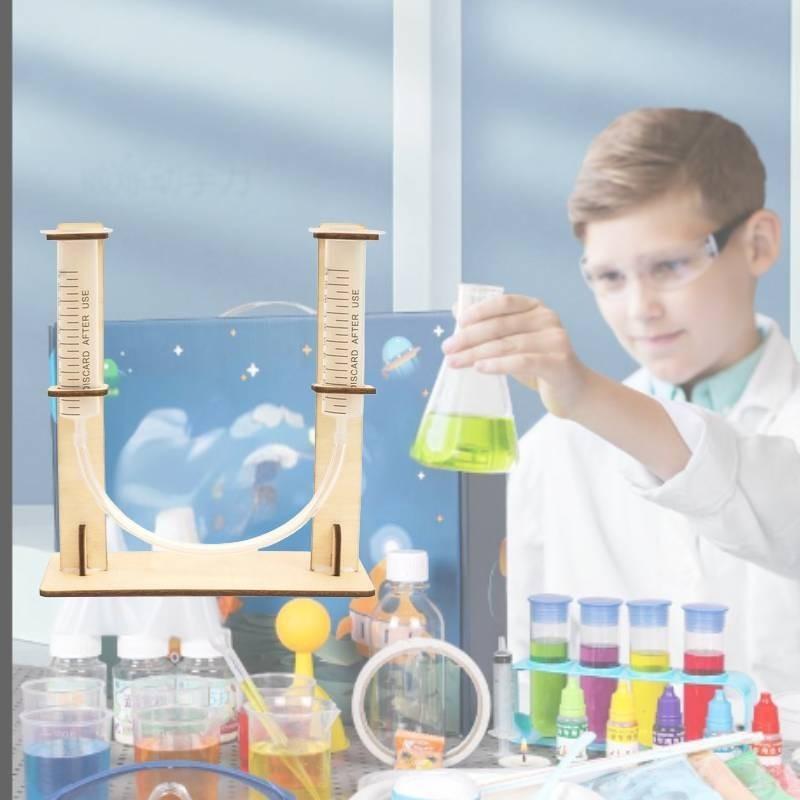 Educational Stem Diy Wooden Pipe Level Indicator Kit For Elementary Students Handmade Material Pack