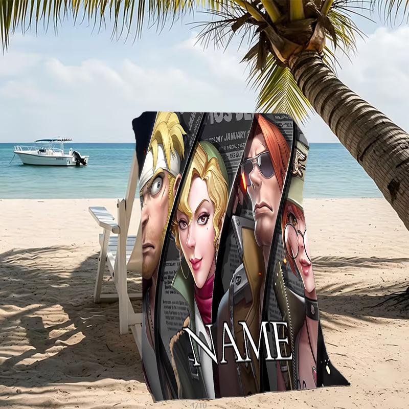 Customizable Personalized Beach Towels Metal Slug Themed designs.Suitable for the Beach, Yoga, Sports;ideal As Beach Accessories