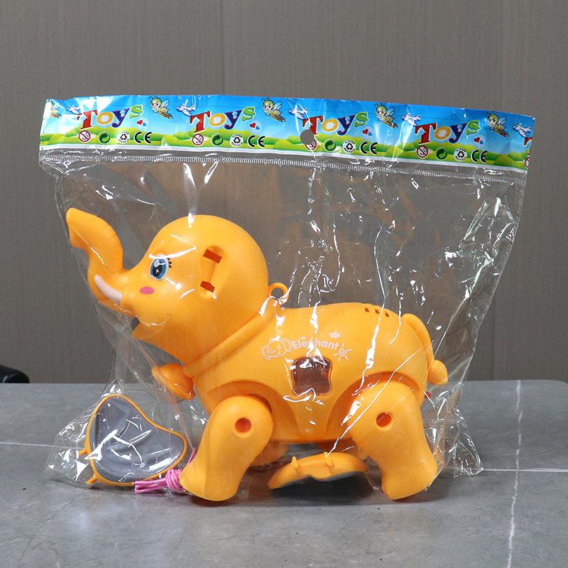 Electric Rope Little Adorable Elephant Music Lights Walking Cartoon Elephant Children's Toys