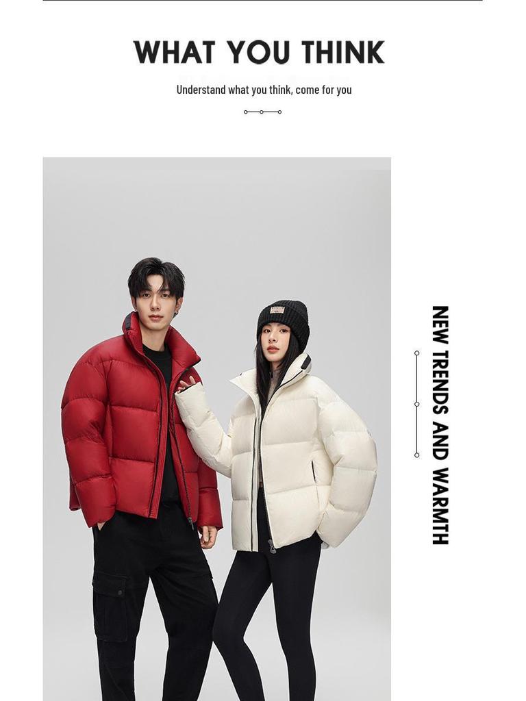 Couple's 2025 Winter Down Jacket: Men's 90% White Duck Down High Loft Outerwear