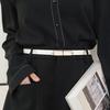 Women Belt Multi Holes Design Adjustable Length Imitation Leather Belt Dress Shirt Jeans Waistband Fashion Accessories