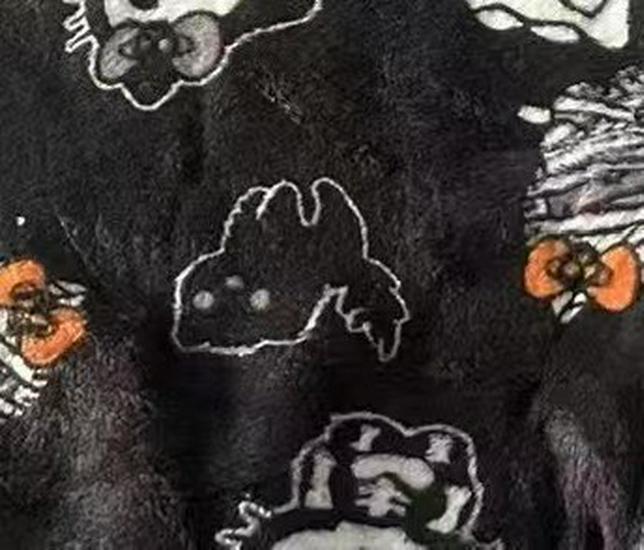 Damen Hello Kitty Halloween Flanell Schlafhose - Dick, gemütlich und mit Samt gefüttert für Herbst und Winter