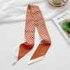 6x80CM Long Silk Scarf For Women Spring And Summer Black Striped Headband Packaging Scarf Headband Drift Scarf