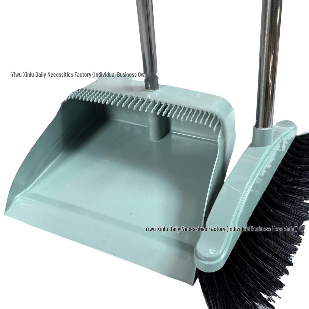 Folding Broom & Dustpan Set: Enhanced, Rotating, Non-Stick Design