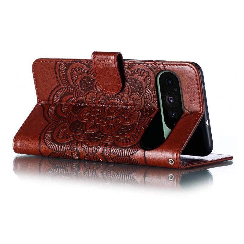 For Google Pixel 10 Pro/Pixel 10/Pixel 9 Pro/Pixel 9 Case PU Leather Mandala Imprinted Design Wallet Phone Cover