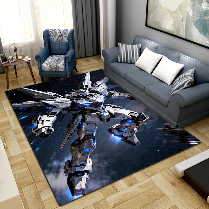 Gundam Series Print Carpet Large Area Rug Non Slip Washable Floor Mat Bedroom Home Decor LXR102