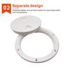 Accessoires de bateau Trappe de bateau 4" 6" 8" ABS Ronde Antidérapante Trappe d'inspection avec Couvercle Amovible pour Bateau Marin Yacht Noir/Blanc