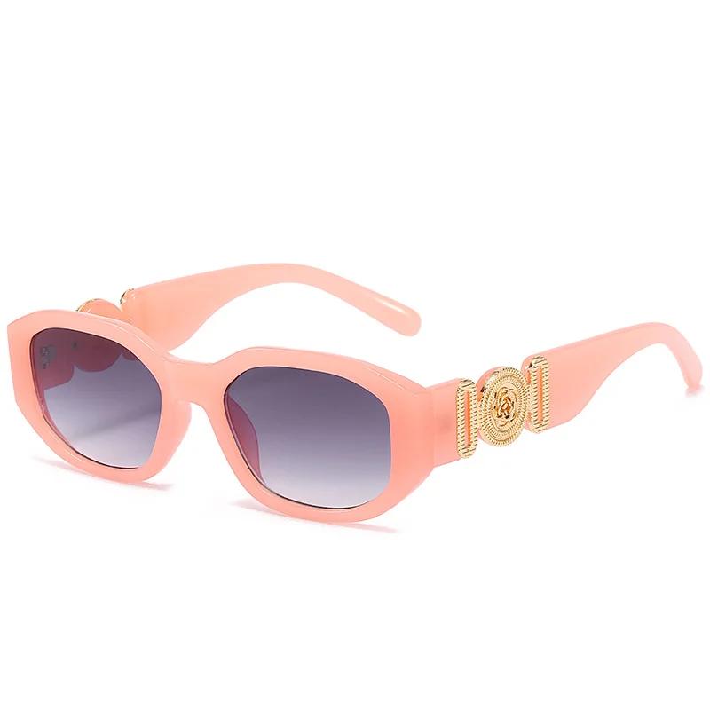 Luxury  Designer Vintage Oval Deep Pink Sunglasses Women Classic Big Frame Fuchsia Sun Glasses for Female Rose Red Eyewear