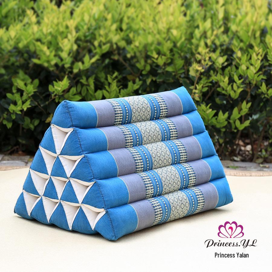 Thailand Triangle Tatami Cushion: Kapok Lumbar Pillow & Sofa Back Support.