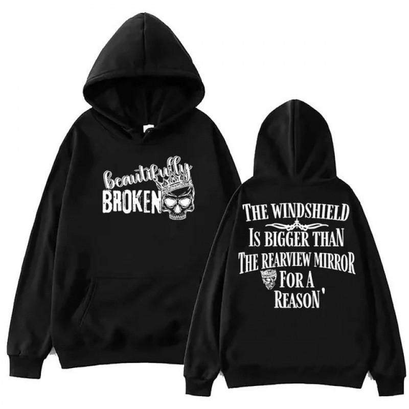 Unisex Hooded Sweatshirt With Graphic Print Loose Fit Streetwear Teens Adults Casual Wear