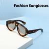 Individualistic Punk Hip-hop Sunglasses for Women Sunshade UV400 Personalized Trendy Street Style Vintage UV-blocking Sunglasses