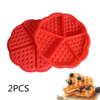 2 PZ Stampi per Waffle Silicone Waffle Maker Padella a Forma di Cuore Stampo per Muffin Strumenti da Forno Accessori da Cucina