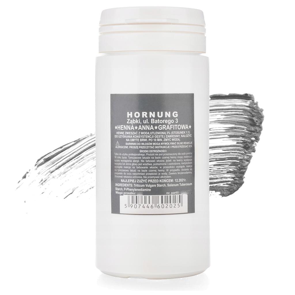 Profesjonalna henna do brwi w proszku grafitowa 20g