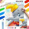 Disney Oil Painting DIY Digital Painting HandPainted Dumbo Elephant Pattern Wall Art for the Living Room and Entryway.
