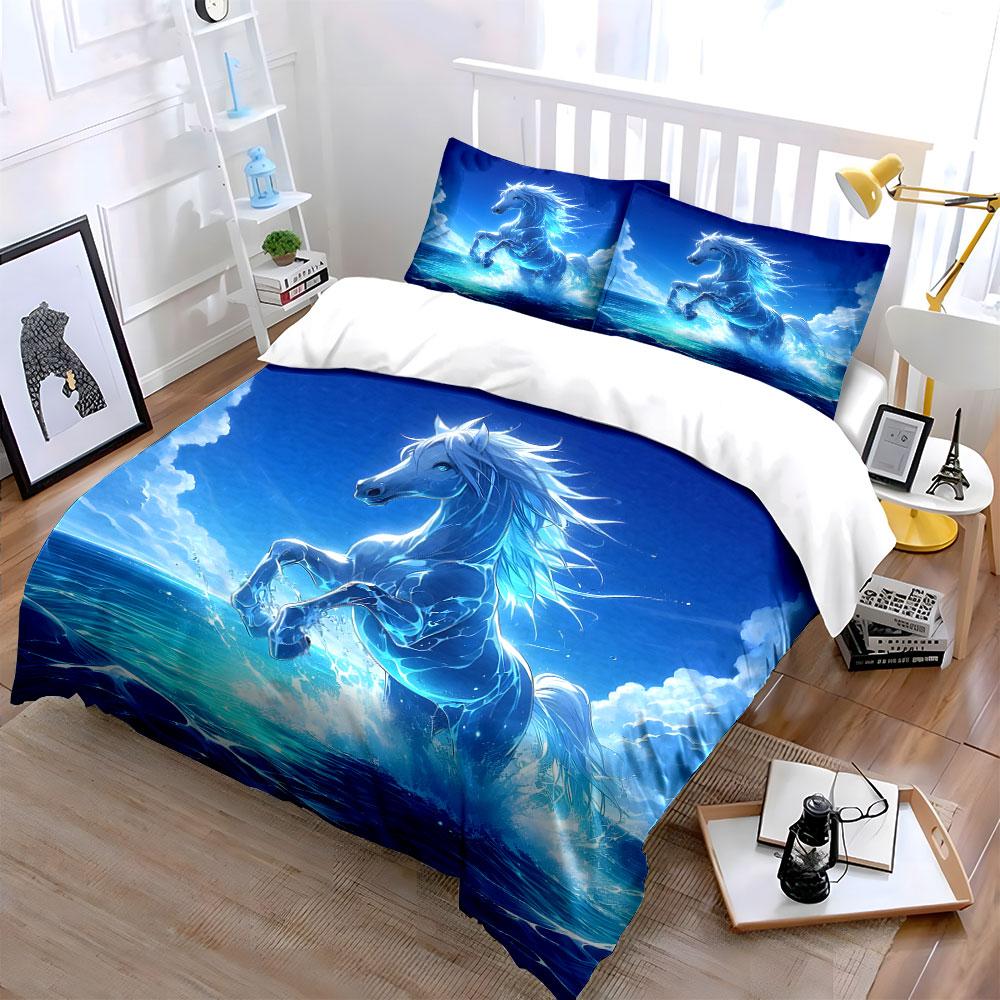 Majestic ocean stallion. Bedding sets Duvet covers Pillowcases(1* Duvet Cover 2* Pillowcases without duvet insert)