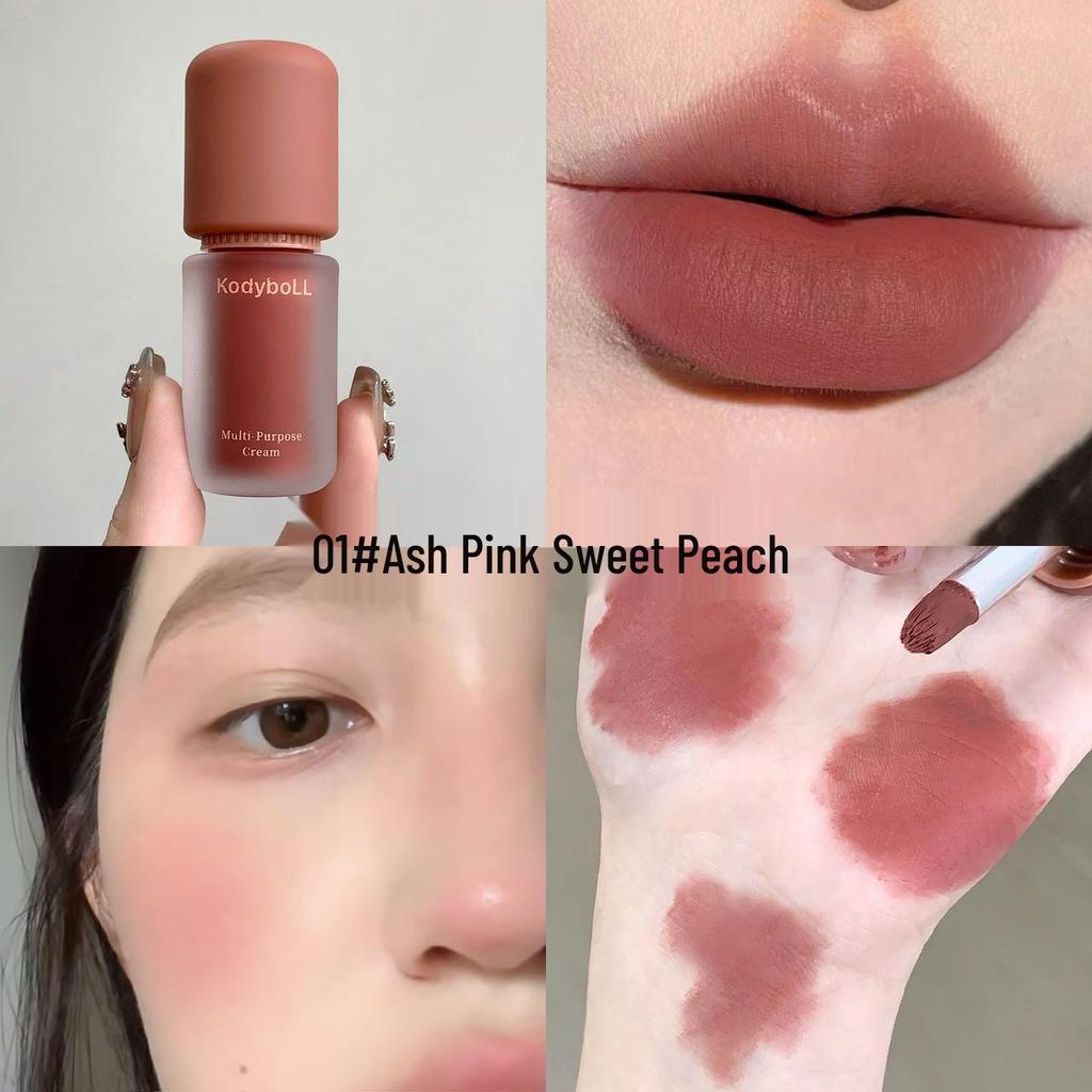kodyboLL Velvet Soft Mist Dual-Use Lip & Cheek Cream - Autumn/Winter Matte Blush & Lipstick