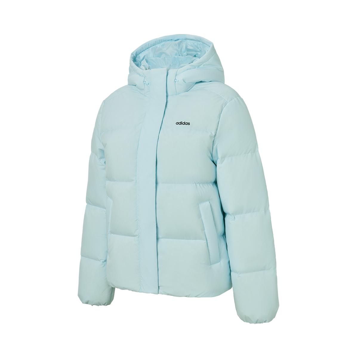 

Adidas Fashionable Comfortable Versatile Hooded Down Jacket Women Outerwear Blue JW1653 L