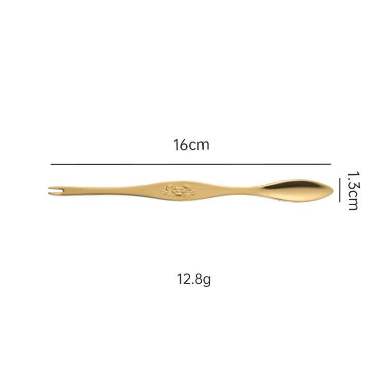 Qianxing 304 Stainless Steel Gold Crab Forks & Picks Set