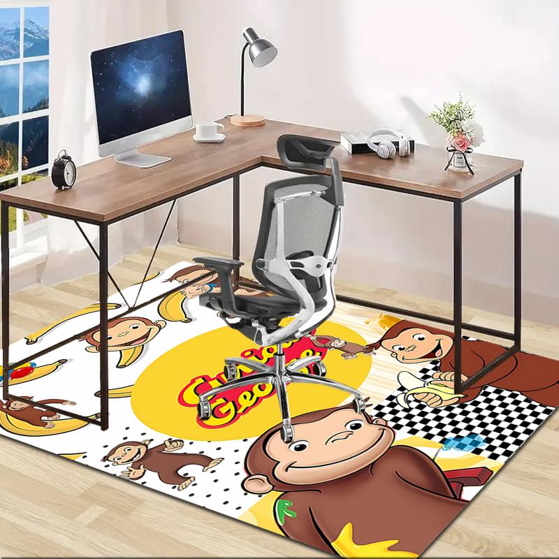 1pc Curious George (9) Design Area Rug - Non-Slip, Soft & Cozy Floor Mat for Living Room, Bedroom, Office - Indoor/Outdoor Decorative Carpet