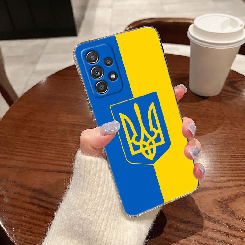 Ukraine Girl Flag Clear Soft Phone Case For Samsung Galaxy A56 A57 A37 A55 A54 A36 A35 A26 A25 A16 A17 A07 A52 A34 A73 A53 Cover