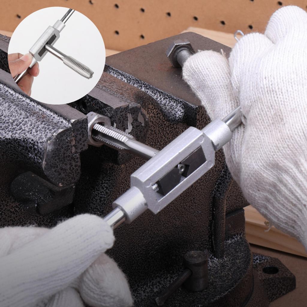 12Pcs Multifunction Tap and Die Set M6-M12 Metric Tap Die Wrench Set Tap and Die Tool Set for Cutting External Internal Threads