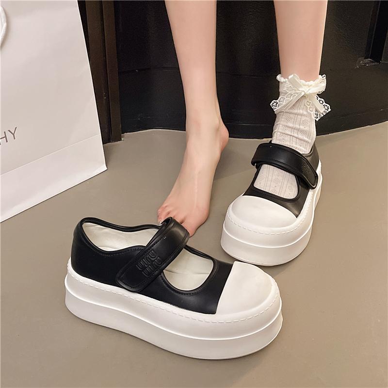 Fashion New Uniform Canvas Shoes Female Hong Kong Taste Niche Retro Big Head Shoes College Style Student Women's Shoes