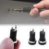 Ximimark 4 Stück 3,5mm Audio-Video-Stecker mit Mutter - Schwarz