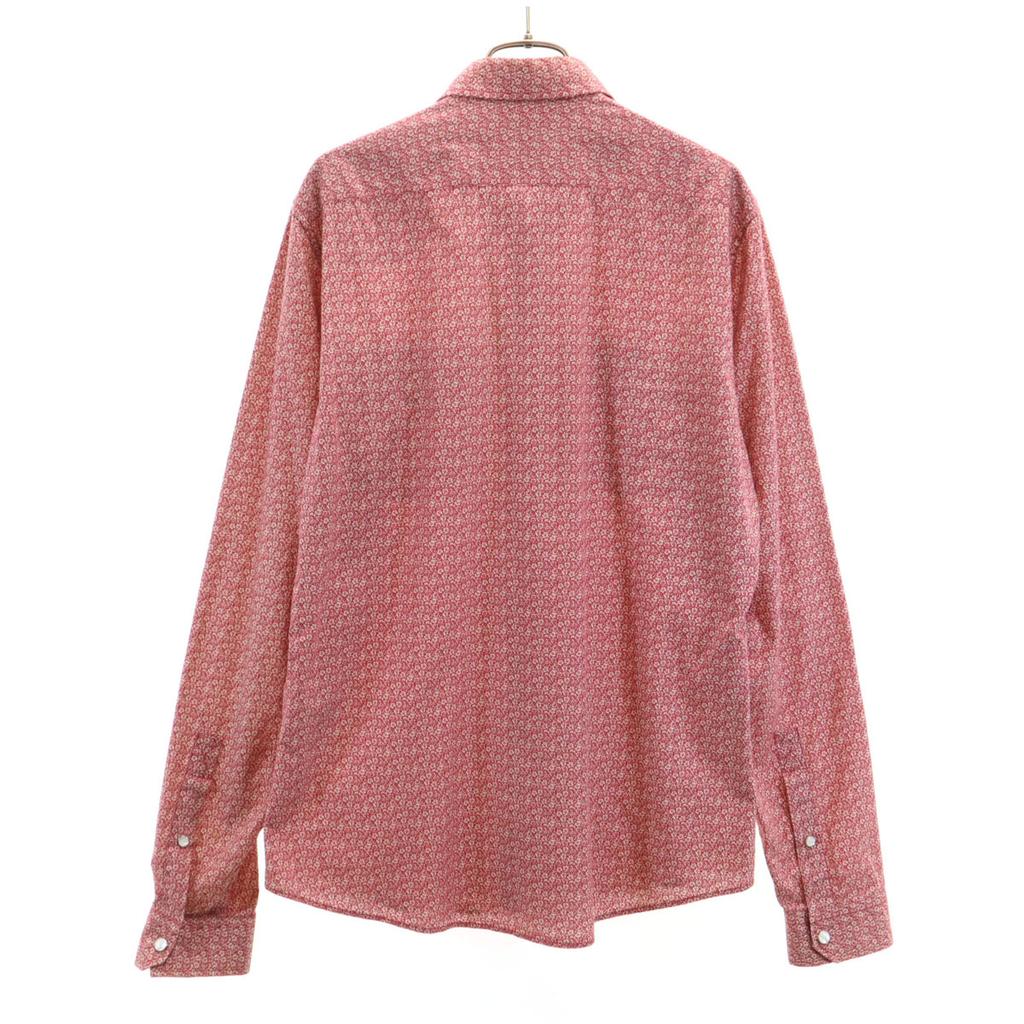 Gucci Made In Italy Floral Long Sleeve Western Shirt 40 Red Series Men's Used