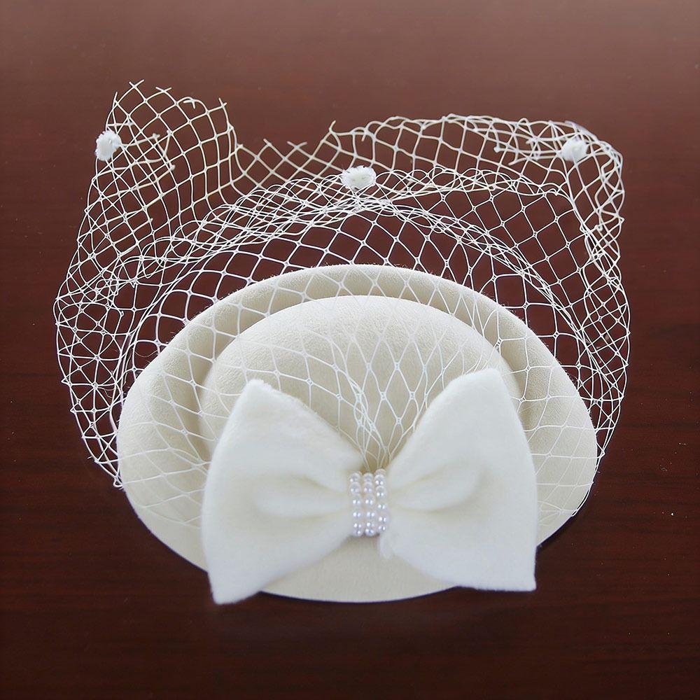 Nastri in Rete Cappello Vintage da Donna Fascia per Capelli Fascia in Feltro Fascinator Elegante Copricapo Matrimonio