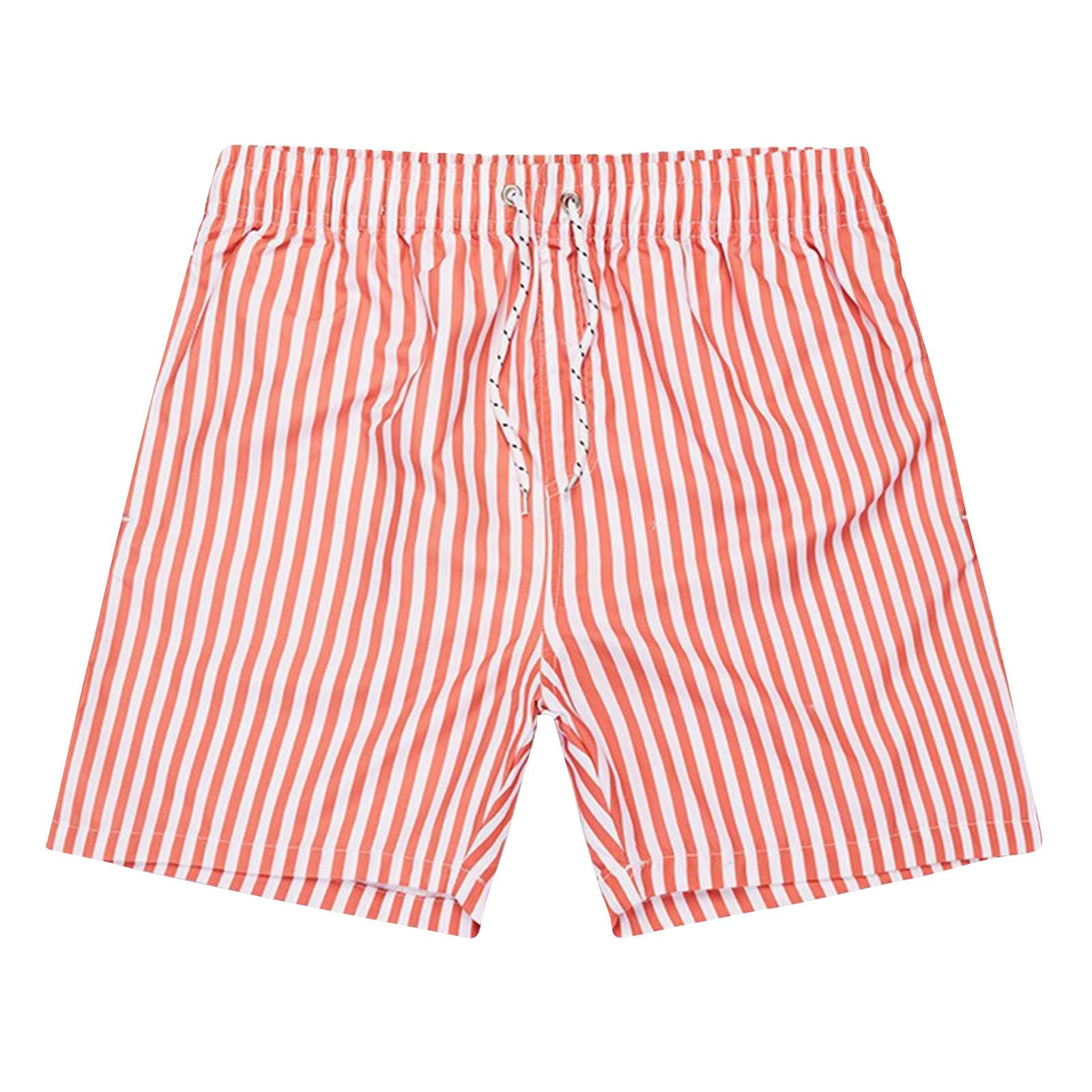 

Мужские повседневные модные шорты в полоску с принтом Мужские свободные дышащие шорты с принтом XL оранжевый