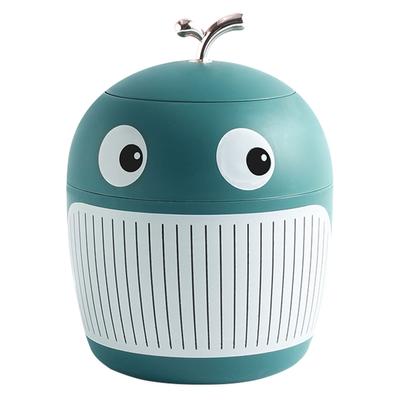Little Whale Trash Can Mini Cute Light Luxury Garbage Bin Portable Multifunctional Trash Can for