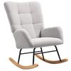 Rocking Chair, Cozy Cover, Thick Padding, Light Grey