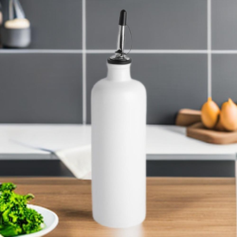 500ml Ceramic Olive Oil Dispenser Bottle, Oil Bottle, Kitchen Liquid Soy Sauce and Vinegar Dispenser, Household Seasoning Bottle