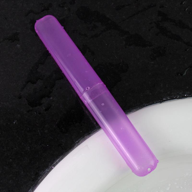 Toothbrush Head Protect Cover Tube Box Portable Case Storage Box Toothbrush Cover Travel Camping Hiking Candy Color Reusable