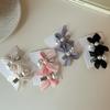 Mesh Bow Pearl Hair Clip Female Korean Holiday Fashion Duckbill Clip Hair Accessories