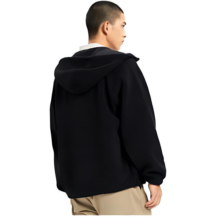 Li-Ning BadFive Logo Full Zip Hooded Jacket 'Black White' Men's AFDR733-5