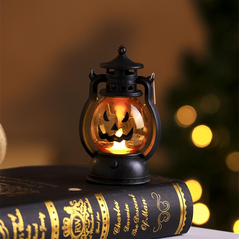 Halloween Oil Lantern Pumpkin Lamp Portable Bar Party Kids Gift