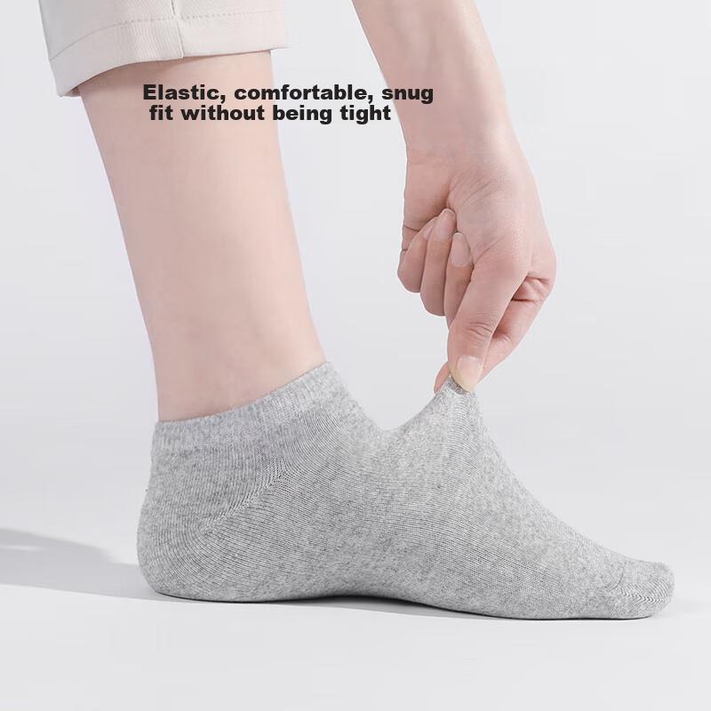 Etravel Disposable Socks, 10 Pairs Per Pack, Daily Wear, Comfortable for Travel, Sweat-Absorbing, Gray