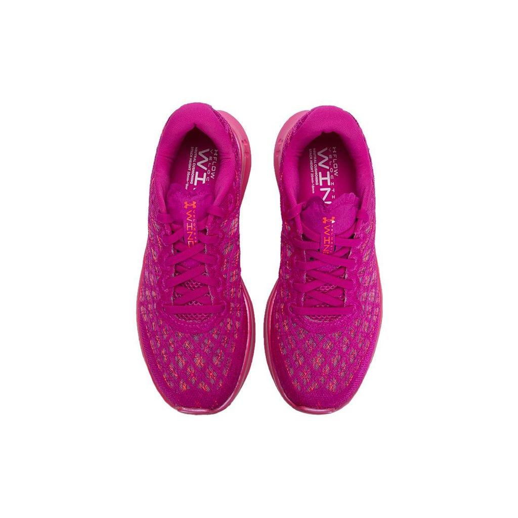 Under Armour Flow Velociti Wind Cushioning Breathable Comfortable Fabric Low Top Running Shoes Women Sneaker Magenta 3025222-500