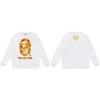 BAPE-Style Heavyweight Cotton Crewneck Sweatshirt Mens Oversized Streetwear Pullover Fall