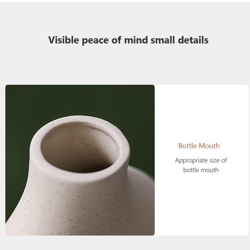 2pcs Modern White Ceramic Vase for Home Decor, Circle Matte Hollow Flower Vases Nordic Boho Ins Style for Wedding Dinner Table Living Room Office