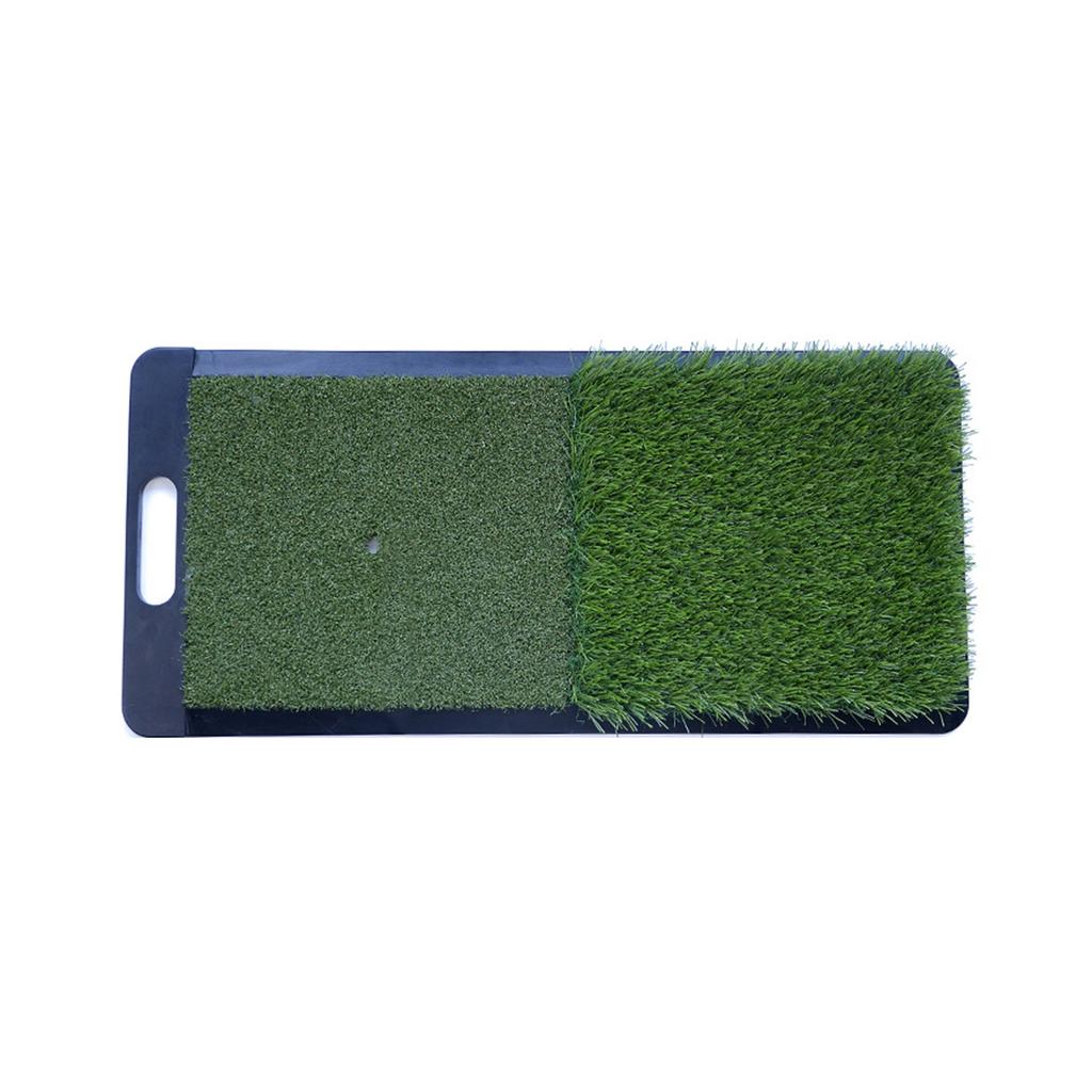 30x60cm Green 2-in-1 Golf Practice Turf Mat Portable Non-Slip Rubber Base Training Tool for Indoor/Outdoor Backyard/Home