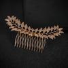 Fashion Hair Jewelry Gold Silver Bridal Hair Comb Wedding Accessories Women Headpiece Metal Leaf