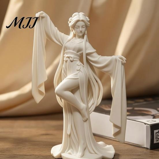 Exquisite Ancient Style Figurine 3D Printed Chinese Dancer Ornament, Elegant Flowing Water Sleeve Figurine, Desktop Decoration Traditional Oriental