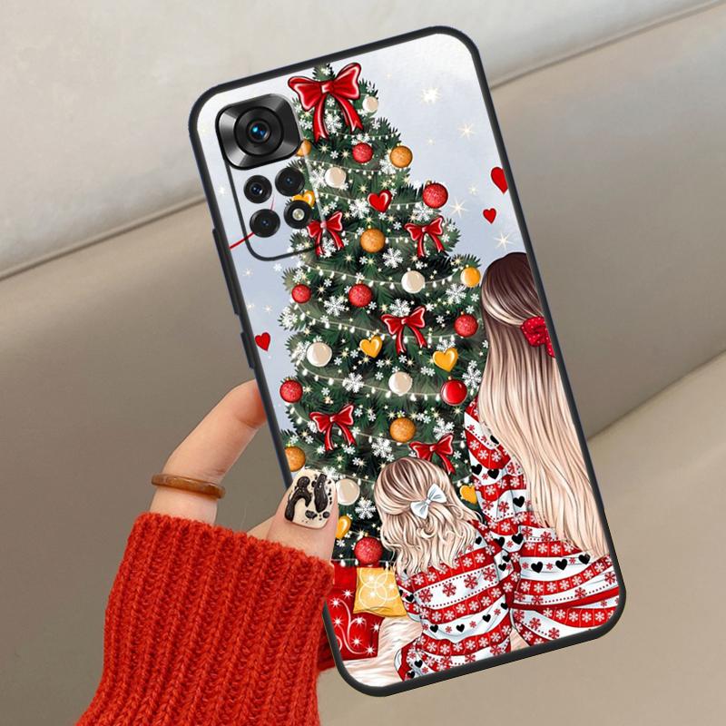 Fashion Girl Merry Christmas Case For Xiaomi Redmi Note 13 12 11 10 14 15 Pro Plus Cover For Redmi 15C 14C 10C 12C 13C 15