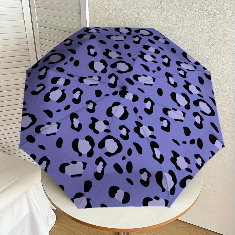 1pc Leopard print, Purple Print Umbrella , Multi-functional Umbrellafor Men & Women, Valentine s Day Gift0817010