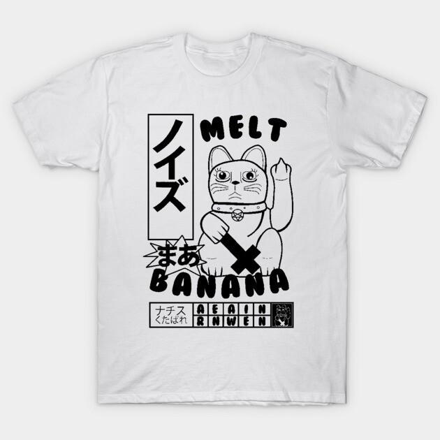 Melt Banana Band Lucky Cat Gift Holiday T Shirt White Unisex S-5XL 1P0830 Unisex T-Shirt S