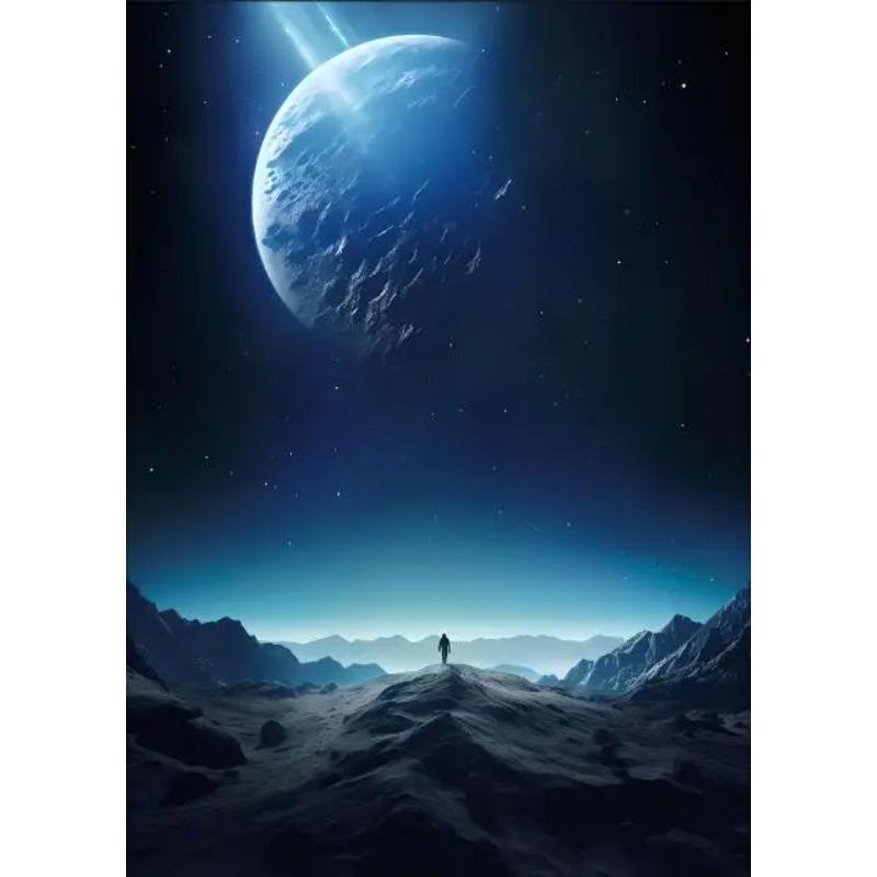 Weltraum-Sci-Fi-Poster, interstellares Schwarzes Loch, Universum, Planet, Geschenk, Leinwandbild, moderne Wanddekoration, Wohnzimmer, Schlafzimmer